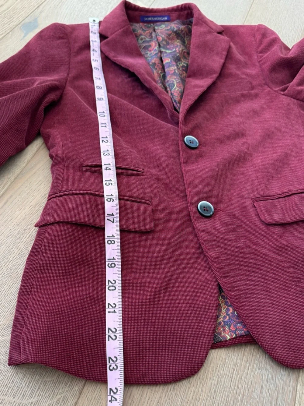 James Morgan Corduroy Burgundy Boys Blazer Sports Coat Size 10